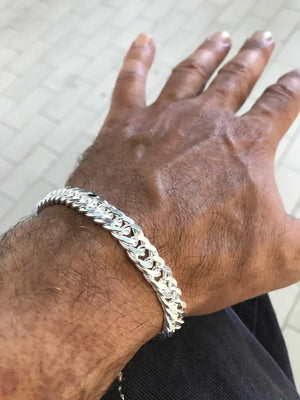 925 Silver Chain Bracelet Men Women Jewelry