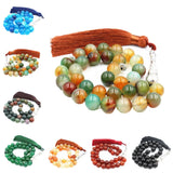10mm Islamic Tasbih Muslim Rosary Beads 33 Prayer Agates Turkey
