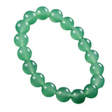 Light Green Jade Gemstone Round Beads Stretch Bracelet