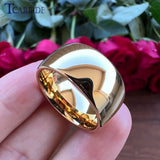 10mm Tungsten Wedding Band Domed Polished Comfort Fit