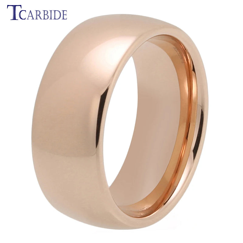 10mm Tungsten Wedding Band Domed Polished Comfort Fit