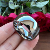 10mm Tungsten Wedding Band Domed Polished Comfort Fit