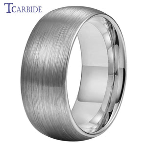 10mm Tungsten Wedding Band Domed Polished Comfort Fit