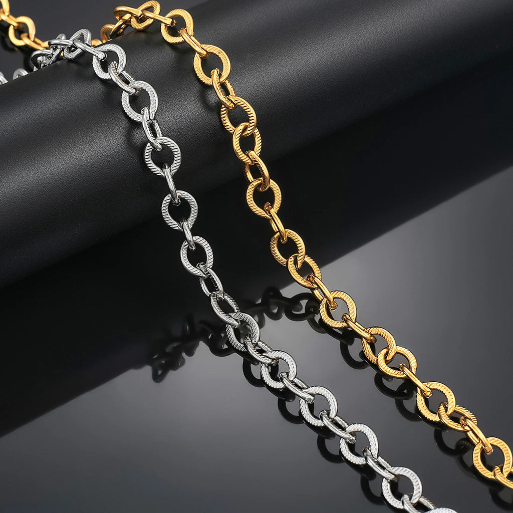 10mm Stainless Steel Cable Chain Necklace 14-30 Inch
