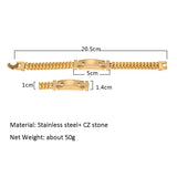 10mm Mens Stainless Steel Franco Chain Bangle