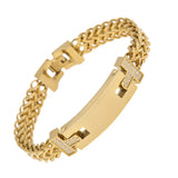 10mm Mens Stainless Steel Franco Chain Bangle