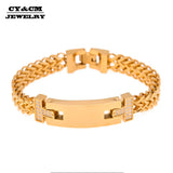10mm Mens Stainless Steel Franco Chain Bangle