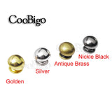 10mm Metal Spike Round Rivets Studs Double Cap Leathercraft Punk Rock