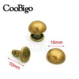 10mm Metal Spike Round Rivets Studs Double Cap Leathercraft Punk Rock