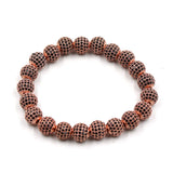 Zircon Ball Alloy Beads Bracelet Bangle Elastic Bracelet Jewelry
