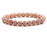 Zircon Ball Alloy Beads Bracelet Bangle Elastic Bracelet Jewelry