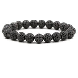 Zircon Ball Alloy Beads Bracelet Bangle Elastic Bracelet Jewelry