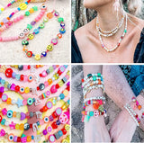 10mm Polymer Clay Beads Mix Cloud/Smiley/Heart/Letter/Superheros Spacer Beads