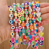 10mm Polymer Clay Beads Mix Cloud/Smiley/Heart/Letter/Superheros Spacer Beads