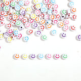 10mm Smile Face Acrylic Spacer Beads Mixcolor DIY Jewelry Bracelet Necklace