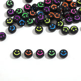 10mm Smile Face Acrylic Spacer Beads Mixcolor DIY Jewelry Bracelet Necklace