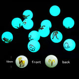 10mm 12 Constellation Glowing Beads Noctilucent Glow Bracelet Halloween Jewelry