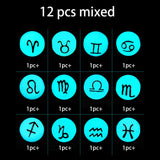 10mm 12 Constellation Glowing Beads Noctilucent Glow Bracelet Halloween Jewelry