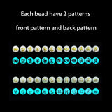 10mm 12 Constellation Glowing Beads Noctilucent Glow Bracelet Halloween Jewelry