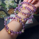 10mm Ametrine Amethyst Bracelet for Women Men