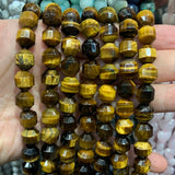 10mm Crazy Agate Yellow Tiger Eye Stone Beads 15'' DIY Loose Beads