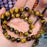 10mm Crazy Agate Yellow Tiger Eye Stone Beads 15'' DIY Loose Beads