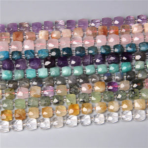 10mm Natural Citrine Quartz Cube Stone Beads for Jewelry Making