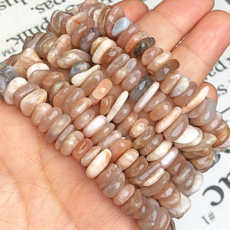 10mm Sunstone Round Chips Loose Spacer Bead for DIY Jewelry Making