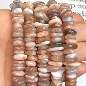 10mm Sunstone Round Chips Loose Spacer Bead for DIY Jewelry Making
