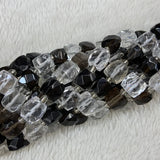 10mm Mix White Rock Smoky Quartz Beads 15'' Cube DIY Jewelry Making