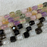 10mm Mix White Rock Smoky Quartz Beads 15'' Cube DIY Jewelry Making