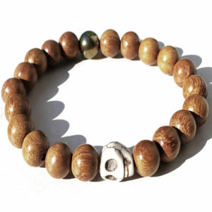 10mm Nangka Wood Pyrite Howlite Bracelet Chakras
