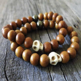 10mm Nangka Wood Pyrite Howlite Bracelet Chakras