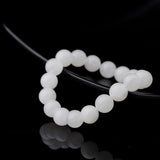 Natural Nephrite Beaded Bracelets - Milk Hetian Jade Healing Reiki Bracelet