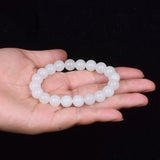 Natural Nephrite Beaded Bracelets - Milk Hetian Jade Healing Reiki Bracelet