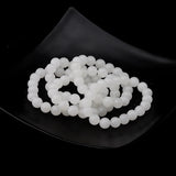Natural Nephrite Beaded Bracelets - Milk Hetian Jade Healing Reiki Bracelet