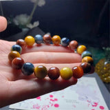10mm Natural Rainbow Tiger's Eye Bracelet AAAAA