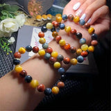 10mm Natural Rainbow Tiger's Eye Bracelet AAAAA