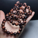 Red Tiger Eye Bracelet Healing Beads Brazil Stone AAAAA