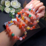 10mm Salt Agate Bracelet Healing Love Gift Stone Beads Jewelry