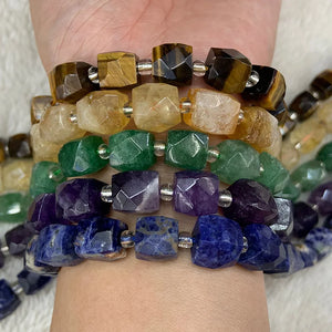 10mm Natural Sodalite Citrine Strawberry Quartz Tiger Eye Beads 15''