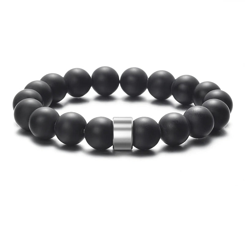 Personalized Tiger Eyes Stone Bracelet with Engraved Name
