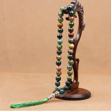 10mm Striped Agat Tassel Pendant 33 Prayer Beads Tasbih Allah Mohammed Rosary