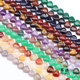 10mm Natural Stone Heart Beads for Jewelry Making