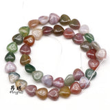 10mm Natural Stone Heart Beads for Jewelry Making