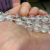10mm Natural Ghost Quartz Beads 15'' Faceted Round DIY Loose Beads