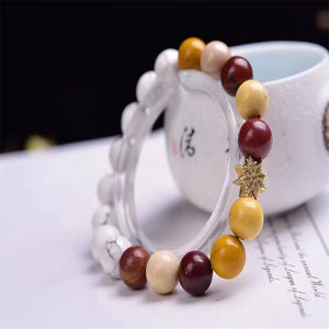 10mm Turquoise Egg Yolk Stone Bracelet for Men Women