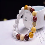 10mm Turquoise Egg Yolk Stone Bracelet for Men Women