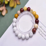 10mm Turquoise Egg Yolk Stone Bracelet for Men Women