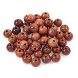 10mm Natural Wood Beads Round Waxed Ball Spacer Beads Bulk Wooden Loose Beads
